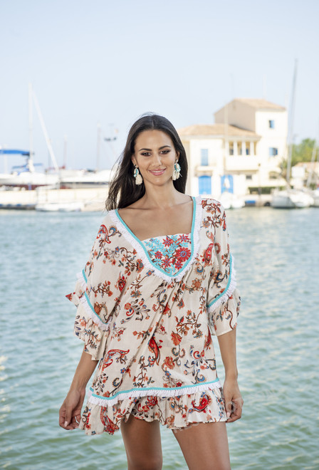 2158 A-86C Туника S,M,L(3), хлопок, 80 cm | fresh-cotton.com