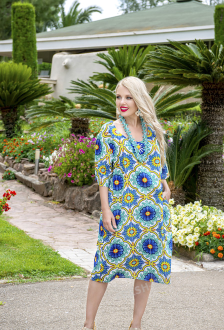 2355 A-97C Dress 2XL,3XL,4XL(3), cotton, 100 cm | fresh-cotton.com