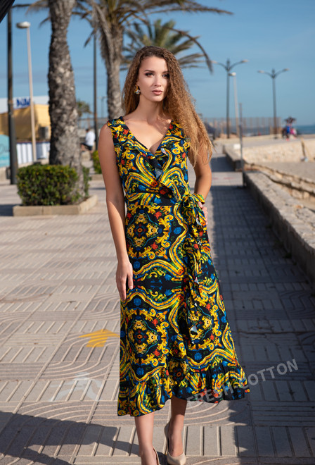 акцiя 7.5е. 21NI-363 V Сукня S,M,L,XL(4), 130 см, віскоза | fresh-cotton.com