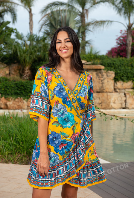 22A-421/2 V Vestido, talla unica (2), viscosa, 90 cm | fresh-cotton.com
