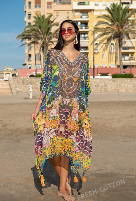 -30 22NI-605 SH Тунiка free size (2), 110 см, шифон | fresh-cotton.com