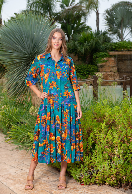 22A-456/4 C Dress M,L,XL,2XL(4), 127 cm, cotton | fresh-cotton.com