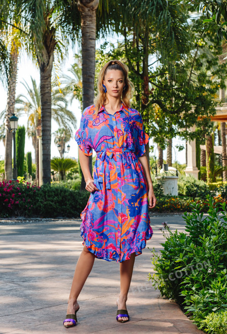 -20 4011 EF-6 VM Vestido, S,M,L(3), modal viscosa. 118 cm | fresh-cotton.com