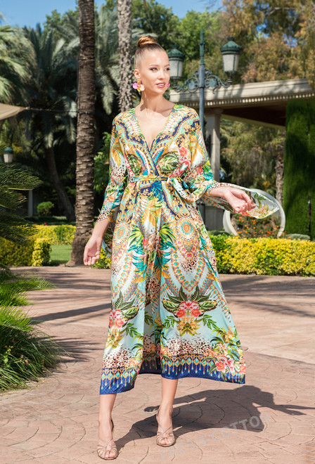 4039 EF-18[F] Dress, free size, silk satin. 133 cm | fresh-cotton.com