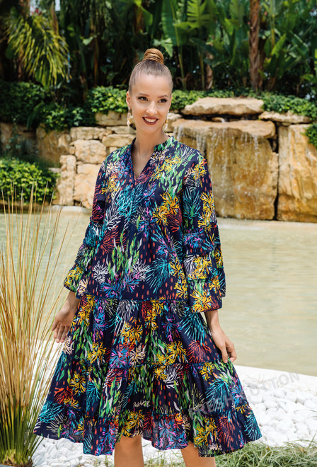 -20 4420 IN-28 C Vestido, M,L,XL,2XL(4), algodon. 105 cm | fresh-cotton.com