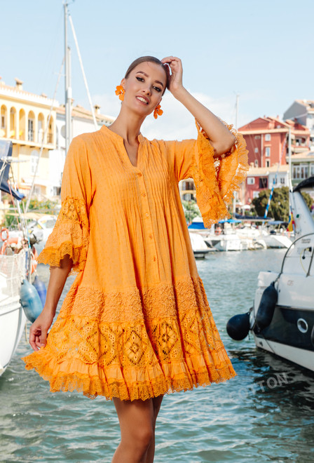 4246 A powder C S,M,L,XL(4), algodon. Vestido, 93 cm | fresh-cotton.com