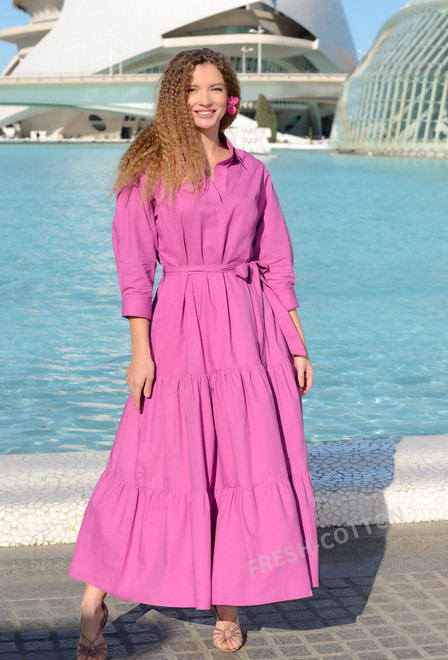 -30 4053 EF-gold CS Vestido, S/M, L/XL(4), algodon. 137 cm | fresh-cotton.com