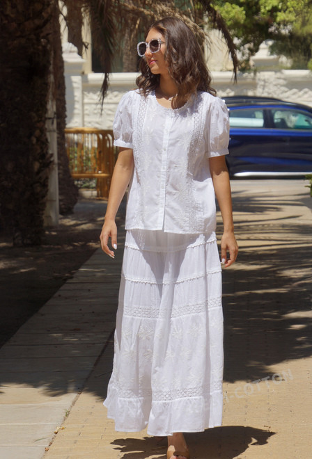 6003F Falda talla unica (2), blanco, algodon | fresh-cotton.com