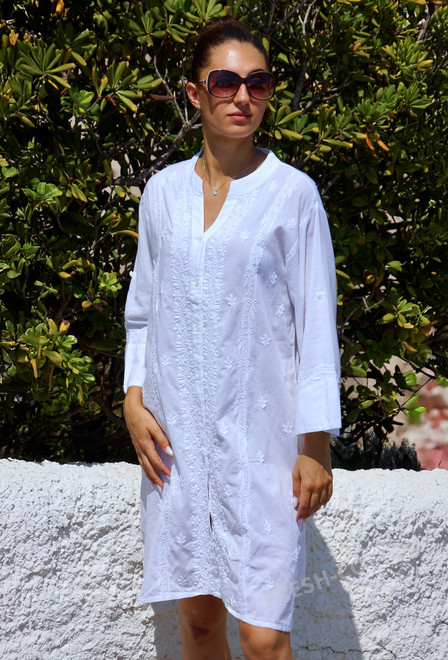 6106F Туника L,XL,2XL(3), белый, хлопок | fresh-cotton.com