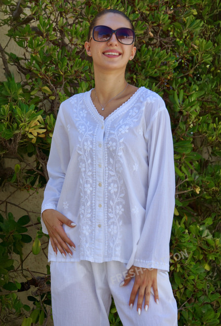 6112F Blouse L,XL,2XL(3), cotton | fresh-cotton.com