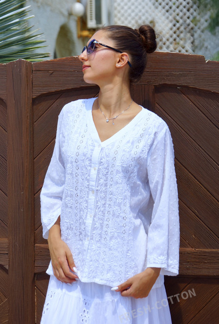 6117F Blouse S,M,L(3), cotton | fresh-cotton.com