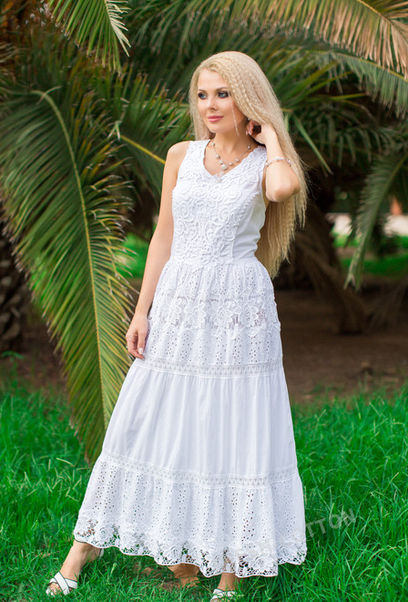 632 F-1c Dress M,L,XL,2XL(4), 137 cm, cotton | fresh-cotton.com