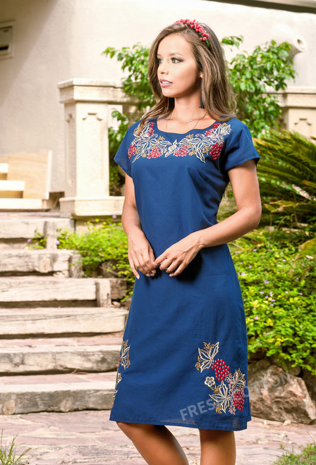 1410 I-1c Dress L,XL,2XL,3XL(4), 100cm, cotton | fresh-cotton.com
