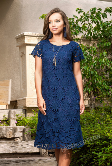 1423 I-2v/c Dress S,M,L(3), 97 сm, viscose | fresh-cotton.com