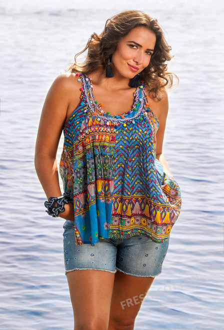 promocion 7.50e 1103 A-2c Blusa S,M(2), 80 cm, algodon | fresh-cotton.com