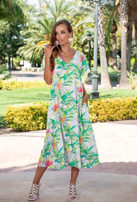 PROMO 23NI-943/1V Vestido L,XL,2XL,3XL(4), 125cm, viscosa | fresh-cotton.com