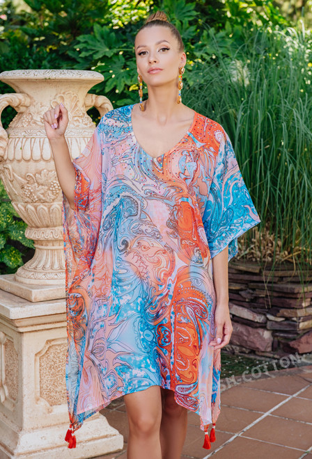 -30 23NI-907 SH Туніка free size (2), 100 см, шифон | fresh-cotton.com