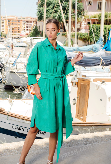 -20 4052 EF-oro CS Vestido, S,M,L,XL(4), algodon. 104 cm | fresh-cotton.com