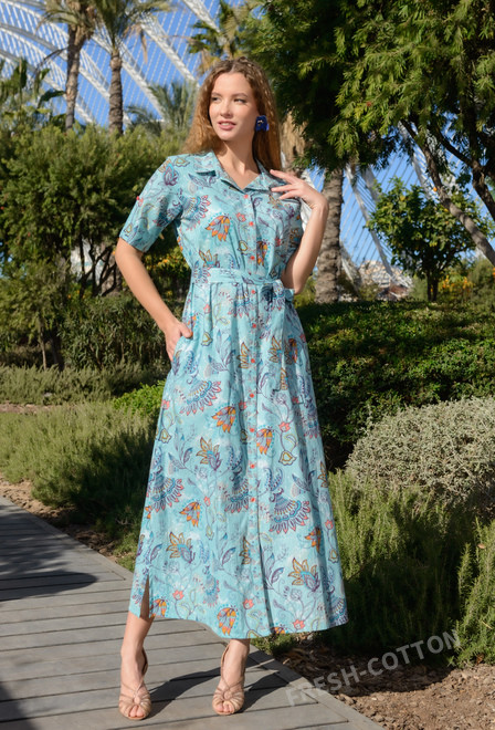 -20 4252 A-42 C M,L,XL,2XL(4), бавовна. Сукня, 132 см | fresh-cotton.com
