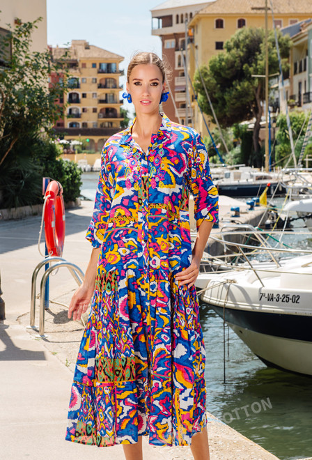 4227 A-32[XL] Vestido, 115 cm, algodon. | fresh-cotton.com