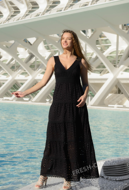 4075 F-02[XL] Dress, cotton. 147 cm | fresh-cotton.com