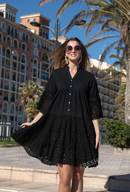 5065 F negro C Vestido M/L, algodon, 100 cm | fresh-cotton.com