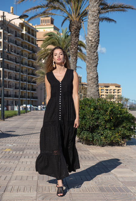 5087 F black Cm Dress M/L (2), cotton, 140 cm | fresh-cotton.com