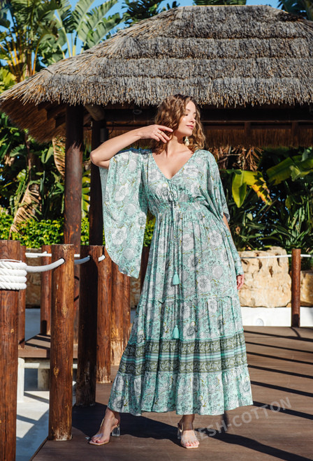 5228 A-40v Vestido S,M,L (3), viscose, 140 см | fresh-cotton.com