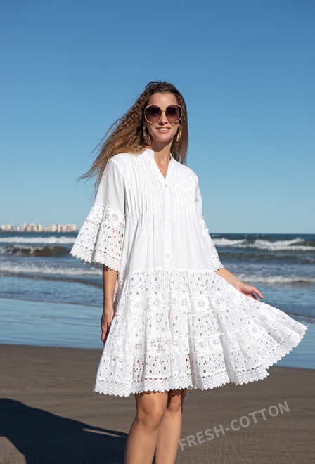 5065 F white C Dress XL/2XL (2), cotton, 100 cm | fresh-cotton.com