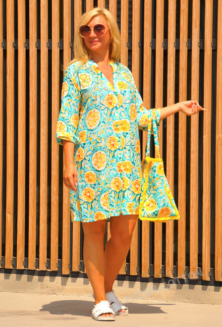 6199A-TURQ Tunic M/L, XL/2XL (2), cotton | fresh-cotton.com